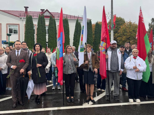 Торжественные мероприятия в г. Мядель